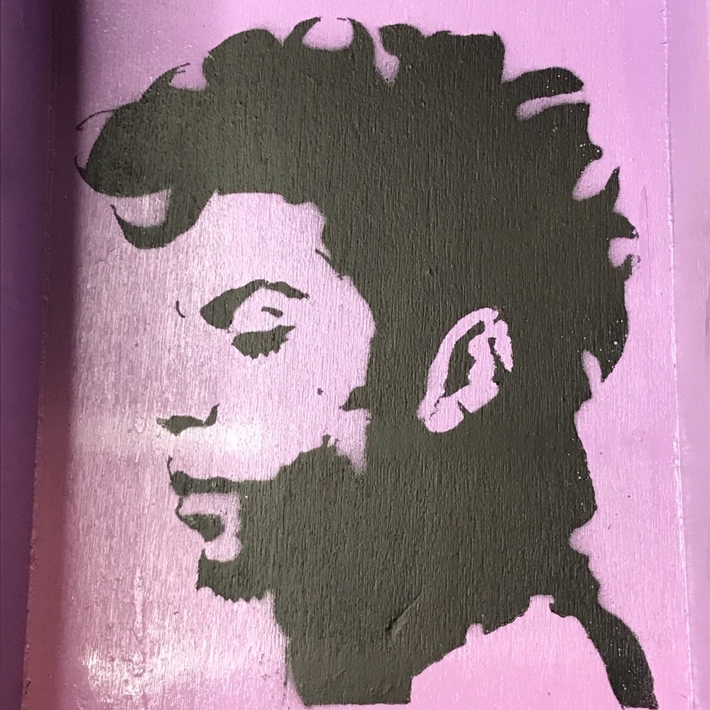 Prince inspired graffiti Rocker Box Tray 7x5x2” handmade purple rain icon legend